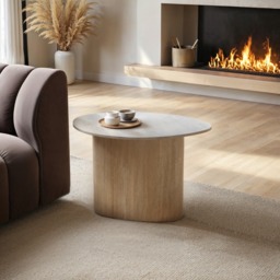 SOLACE+CO Elin Sintered Stone Effect Side Table - thumbnail 1