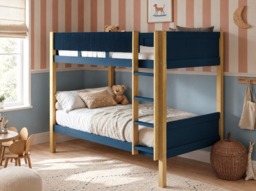 Flair Mateo Detachable Ribbed Bunk Bed Oak & Navy
