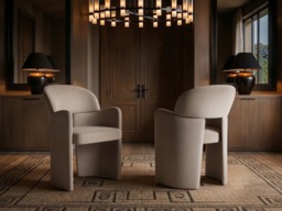 SOLACE+CO Varm & Estella Black Dining Table with Velvet Chairs-Table + 6 Chairs-Brown - thumbnail 2