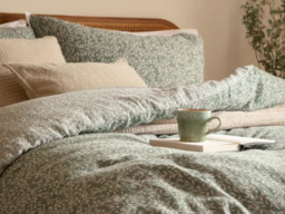 Yard Perrie Leaf Muslin Cotton Duvet Cover Set Forest-SuperKing - thumbnail 4