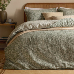 Yard Perrie Leaf Muslin Cotton Duvet Cover Set Forest-SuperKing