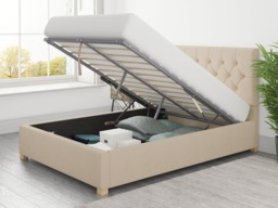 Aspire Olivier Ottoman Bed Malham Weave Cream - Small Double - thumbnail 3