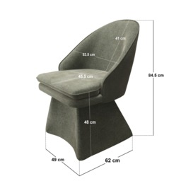 SOLACE+CO Emil Round Mottled Glass Dining Table with Aiko Chairs Set of 4 - thumbnail 7