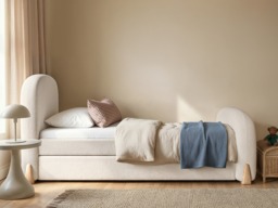 Flair Ines Single Bed with Trundle Cream Boucle - thumbnail 3