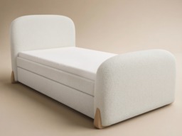 Flair Ines Single Bed with Trundle Cream Boucle - thumbnail 4
