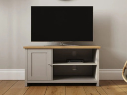 GFW Lancaster Small TV Cabinet -Grey - thumbnail 2