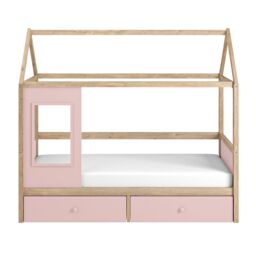 Flair Ted Play House Wooden Bed with Storage Pink - thumbnail 4