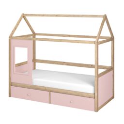 Flair Ted Play House Wooden Bed with Storage Pink - thumbnail 5