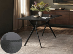 SOLACE+CO Emil Black Mottled Glass Rectangular Dining Table - thumbnail 2