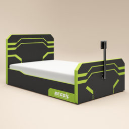 Recoil Alister Side Lift TV Ottoman Bed Black & Green Small Double - thumbnail 5