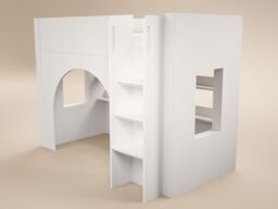 Flair Kaska Ribbed Mid Sleeper Bed White - thumbnail 4