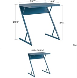 Novogratz Regal Accent Table/Laptop Desk-Blue Oak - thumbnail 6