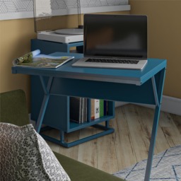 Novogratz Regal Accent Table/Laptop Desk-Blue Oak - thumbnail 3