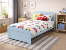 Friendship Mill Rainbow Wooden Single Bed Frame Scandinavian Pine - Pink - thumbnail 5