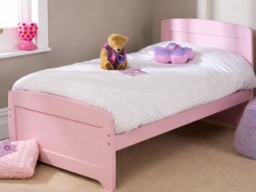 Friendship Mill Rainbow Wooden Single Bed Frame Scandinavian Pine - Pink - thumbnail 3