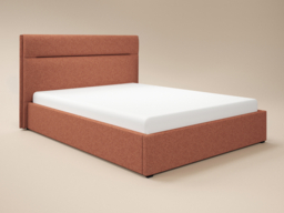 SOLACE+CO Nela Ottoman Bed Woven Fabric Burnt Orange Double - thumbnail 5