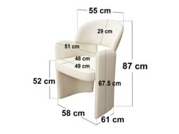 SOLACE+CO Varm & Estella Black Extendable Dining Table with Velvet Chairs Beige Table + 4 Chairs - thumbnail 6