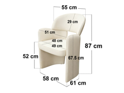 SOLACE+CO Estella Velvet Dining Chair Set of 2 Beige - thumbnail 6