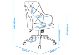 Alphason Washington Grey Office Chair - thumbnail 7