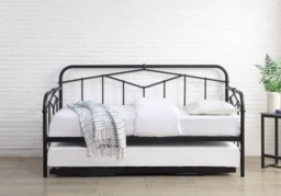 Flintshire Furniture Axton Black Metal Day Bed - thumbnail 3