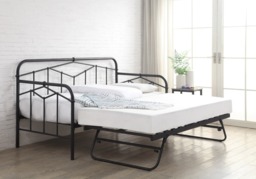 Flintshire Furniture Axton Black Metal Day Bed - thumbnail 2