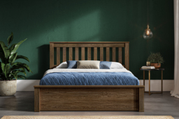 Emporia Monaco Solid Warm Oak Ottoman Bed-SuperKing