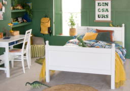 Little Folks Furniture Fargo Small Double Bed Frame-Pure White - thumbnail 1
