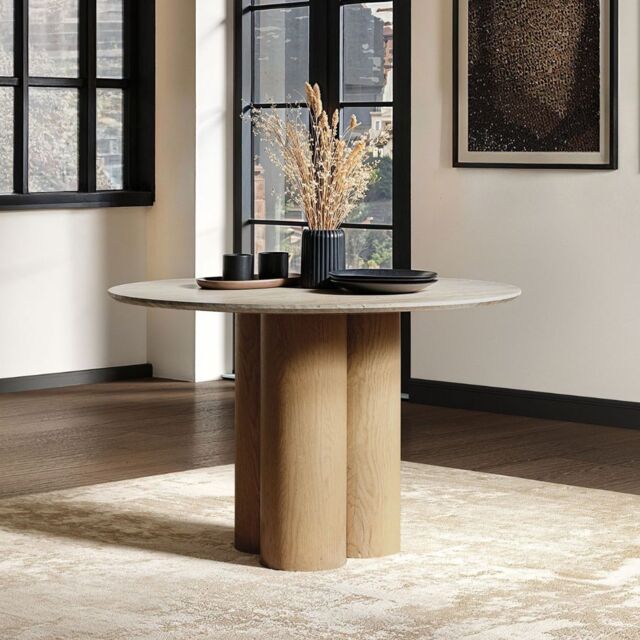 SOLACE+CO Deko Sintered Stone Dining Table-Oak - image 1