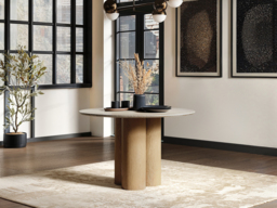 SOLACE+CO Deko Sintered Stone Dining Table-Oak - thumbnail 2