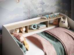 Flair Leni Day Bed with Drawers White & Oak - thumbnail 5