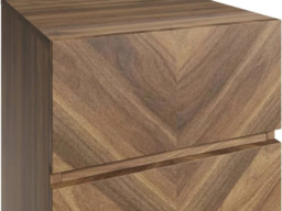 GFW Catania 3 Drawer Bedside Table -Oak - thumbnail 4
