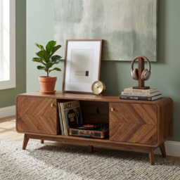 Kidsaw TV Unit with Storage Columbian Walnut 160cm
