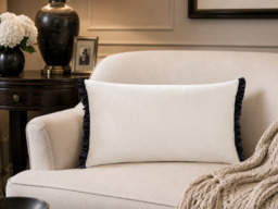 Wylder Tilly Reversible Velvet Cushion Cover -Lace/Black - thumbnail 2