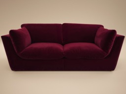 SOLACE+CO Orson 3 Seater Sofa Burgundy Velvet - thumbnail 4