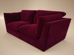 SOLACE+CO Orson 3 Seater Sofa Burgundy Velvet - thumbnail 3