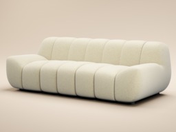 SOLACE+CO Macy Large 3 Seater Sofa Chenille Cream - thumbnail 5
