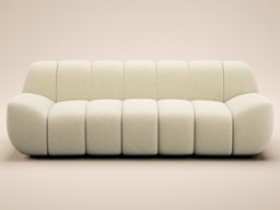 SOLACE+CO Macy Large 3 Seater Sofa Chenille Cream - thumbnail 4