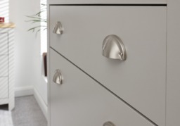 GFW Lancaster 2 Drawer 1 Drawer Shoe Cabinet -Grey - thumbnail 4