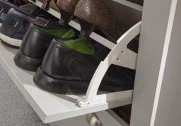 GFW Lancaster 2 Drawer 1 Drawer Shoe Cabinet -Grey - thumbnail 2