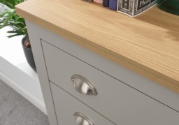 GFW Lancaster 2 Drawer 1 Drawer Shoe Cabinet -Grey - thumbnail 6