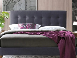 Time Living Novara Fabric Bed Frame-Dark Grey-Kingsize - thumbnail 3