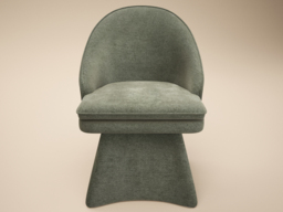 SOLACE+CO Aiko Dining Chair Green Chenille - thumbnail 2