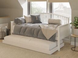 GFW Madrid Single Wooden Day Bed - White - thumbnail 2