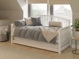 GFW Madrid Single Wooden Day Bed - White