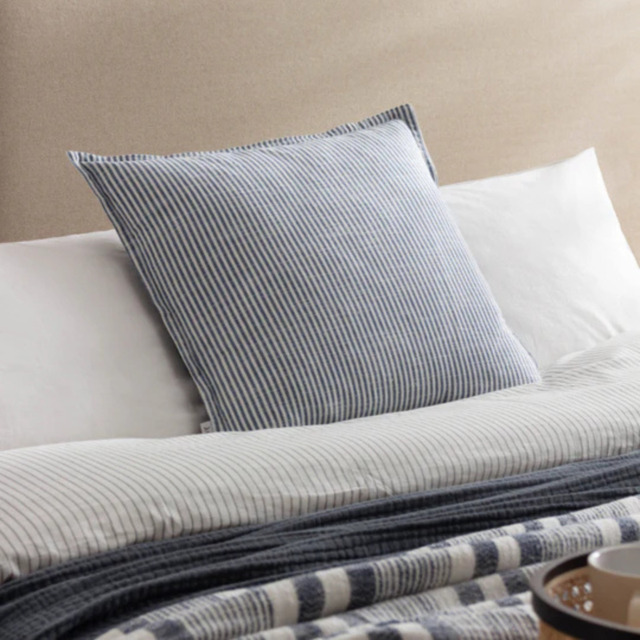 Yard Truro Striped Cotton Polyester Filled Cushion -Skyline - image 1