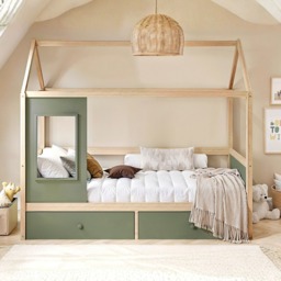 Flair Ted Play House Wooden Bed with Storage Green - thumbnail 1