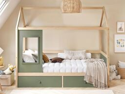 Flair Ted Play House Wooden Bed with Storage Green - thumbnail 1
