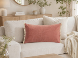 Wylder Tilly Reversible Velvet Cushion Cover -Pear/Shell - thumbnail 2