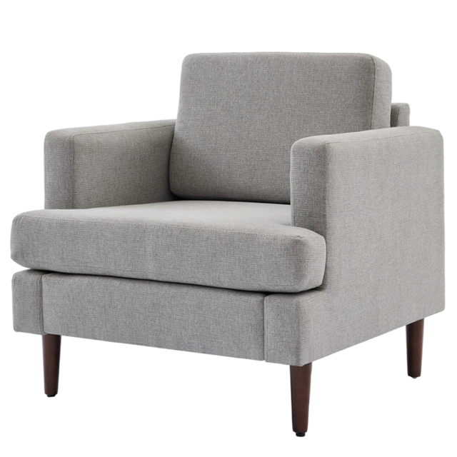 Living & Home Mid-Century Armchair Single Sofa-Grey - image 1
