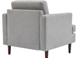 Living & Home Mid-Century Armchair Single Sofa-Grey - thumbnail 2